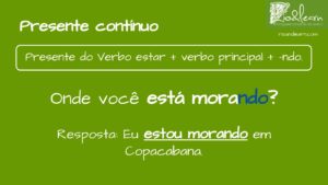 gerundio o presente continuo en portugués